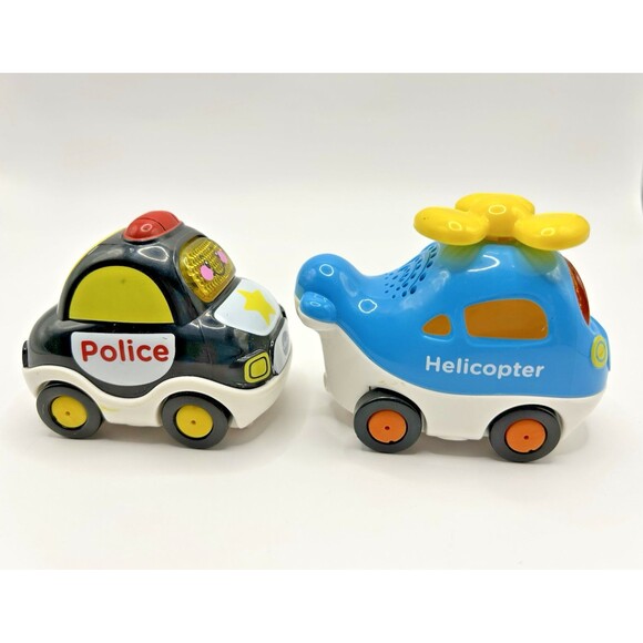 Vtech Go! Go! Smart Wheels Police Car & Helicopter Tested and Working Lot Of 2 - Picture 6 of 10